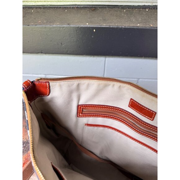 Dooney & Bourke Tote Milwaukee Brewers Ashton Logo Purse  Brown Leather Straps - Picture 7 of 12